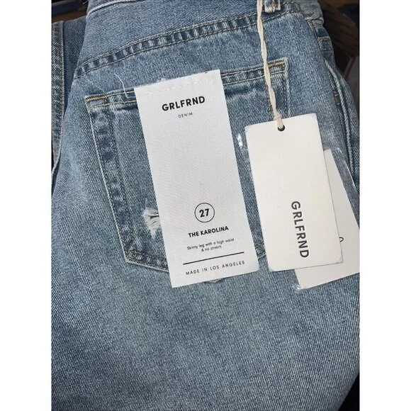Grlfrnd the karolina high waist jeans 100% cotton NWTS size 27 (W) - Picture 5 of 7